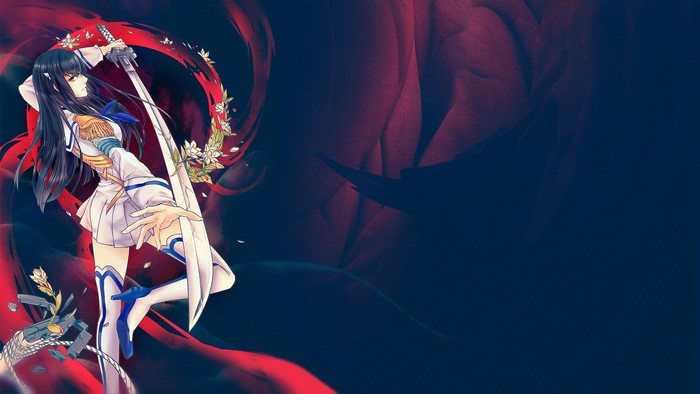 Satsuki Kiryuin from Kill la Kill with a sword