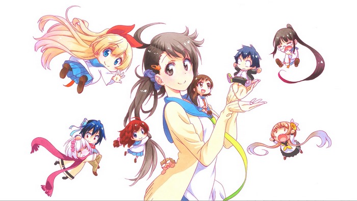 Nisekoi anime characters illustration