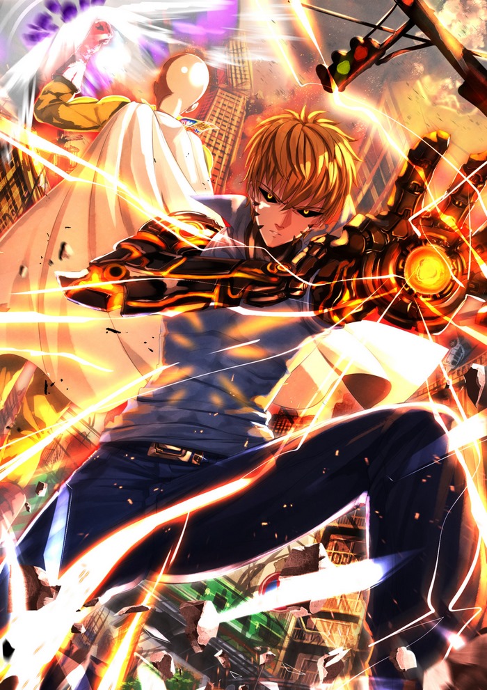Genos and Saitama from One Punch Man