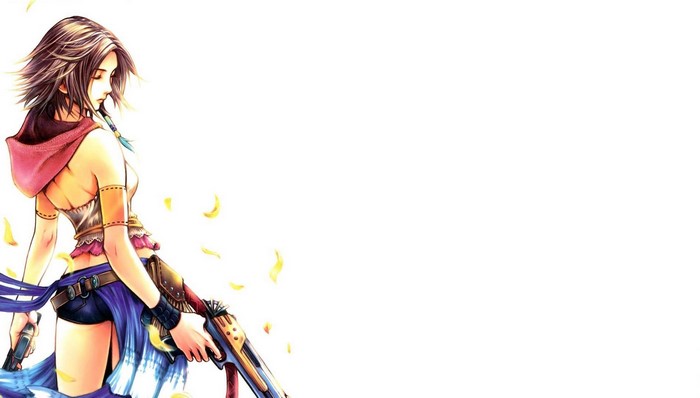 Yuna from Final Fantasy X with guns