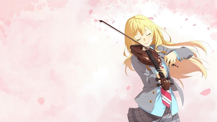 Kaori Miyazono from Shigatsu wa Kimi no Uso playing violin