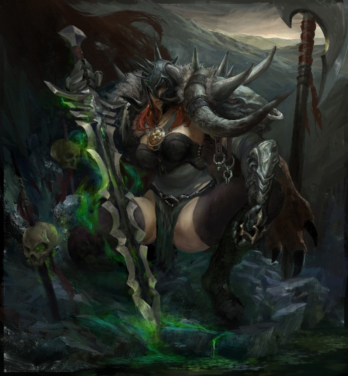 Barbarian from Diablo III with a large sword