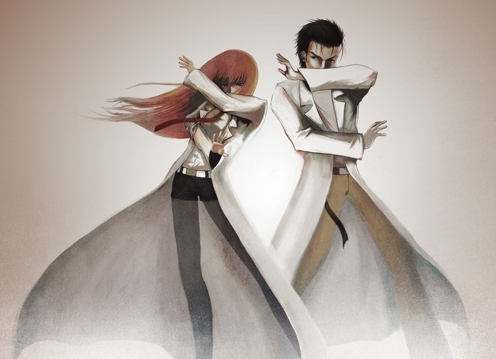 Makise Kurisu and Okabe Rintarou from Steins;Gate