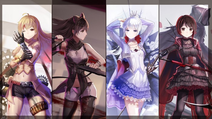 RWBY: Ruby Rose, Blake Belladonna, Weiss Schnee, Yang Xiao Long