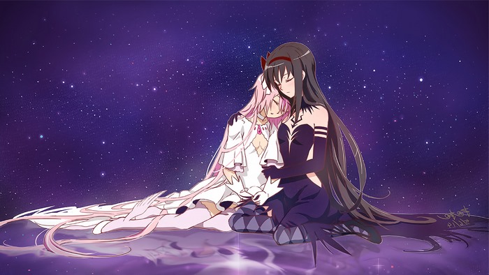 Homura Akemi and Madoka Kaname from Puella Magi Madoka Magica