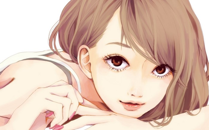 Gentle Anime Girl with Soft Shading