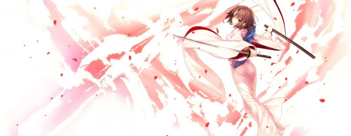 Ryougi Shiki from Kara no Kyoukai with a katana