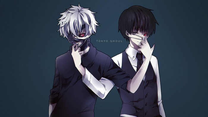 Kaneki Ken and another character from Tokyo Ghoul