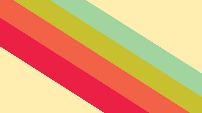 Colorful diagonal stripes on a cream background