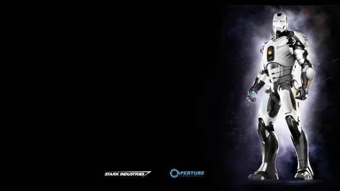 Iron Man from Stark Industries and Aperture Laboratories