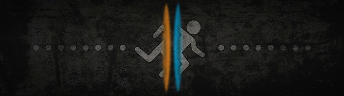 Portal Video Game Inspired Split Screen Design