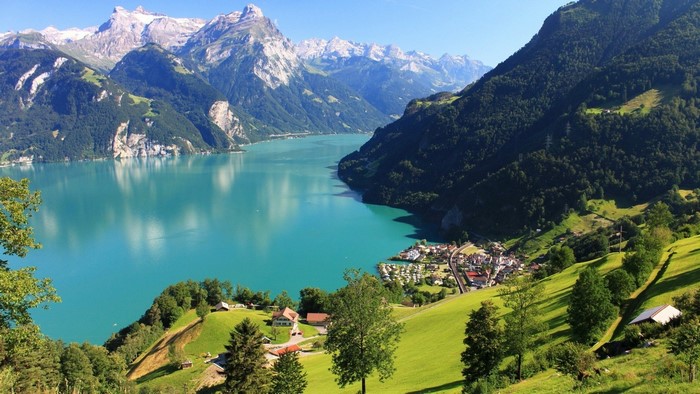 Lake Lucerne and Swiss Mountain Landscape
