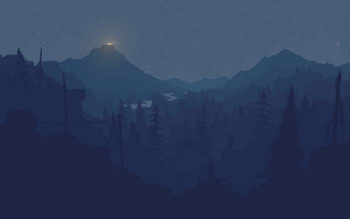 Firewatch video game landscape artwork
