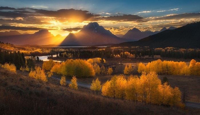 Sunset Over Grand Teton National Park