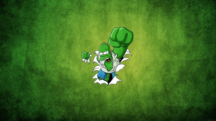 Homer Simpson as Hulk
