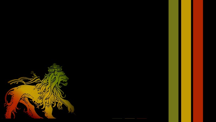 Rastafari Lion with Ethiopian Flag Colors