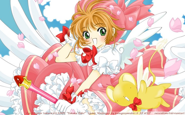Sakura Kinomoto and Kero from Cardcaptor Sakura