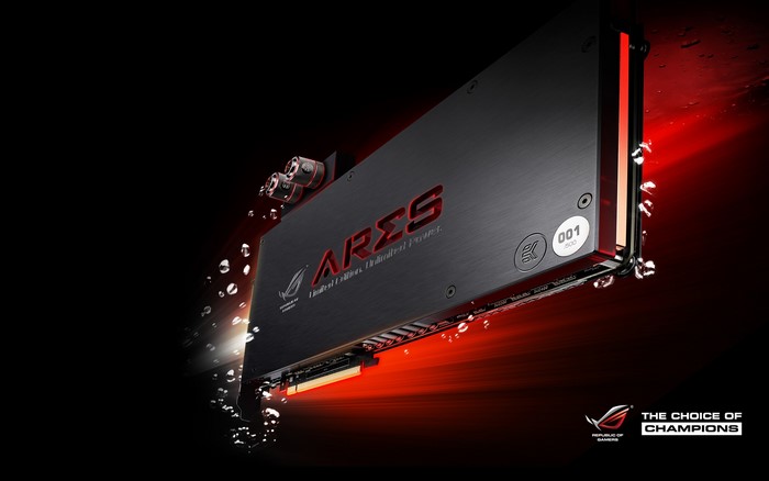 ASUS ROG Ares graphics card with water cooling