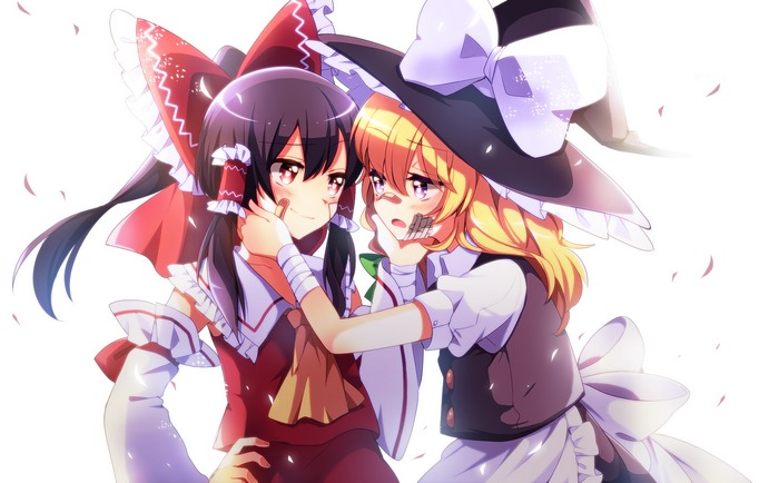 Reimu Hakurei and Marisa Kirisame from Touhou
