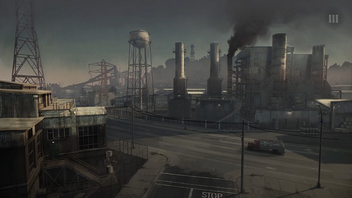 Mafia III artwork of an industrial complex