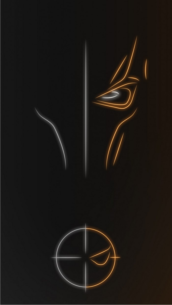Deathstroke Neon Mask and Target Logo