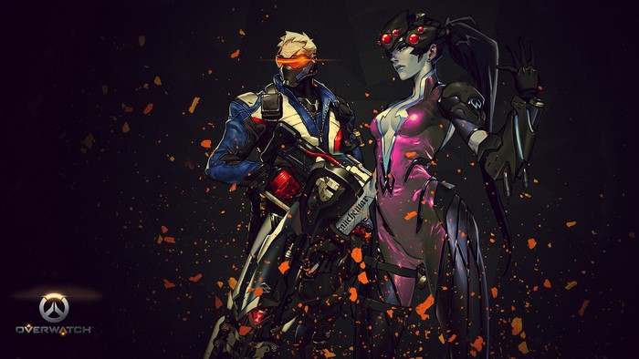 Soldier: 76 and Widowmaker from Overwatch
