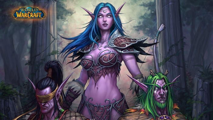 World of Warcraft Night Elves Tyrande Illidan Malfurion