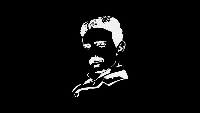 Nikola Tesla Silhouette Art