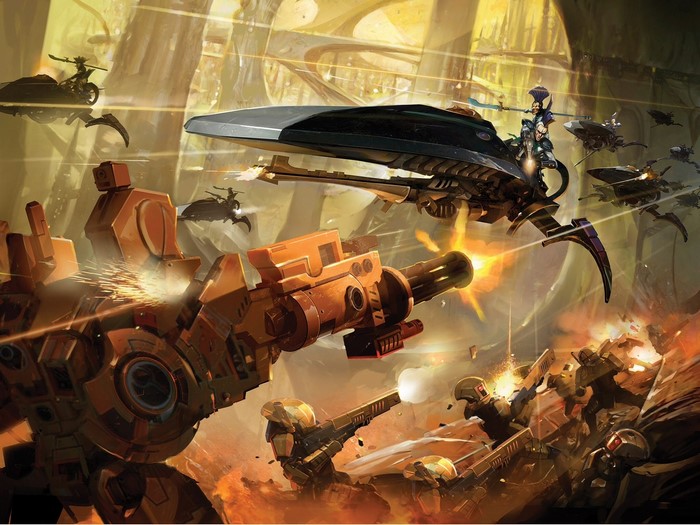 Warhammer 40,000: Tau and Dark Eldar Battle