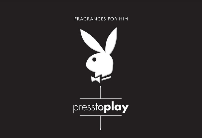 Playboy Fragrances for Him Press to Play logo