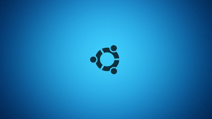 Ubuntu Linux logo on blue background