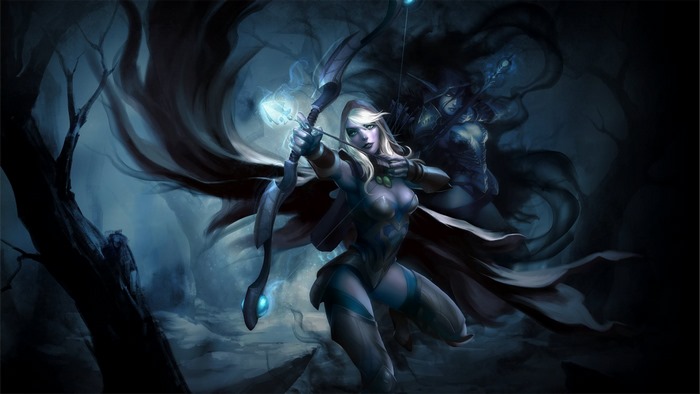 Drow Ranger from Dota 2 with bow