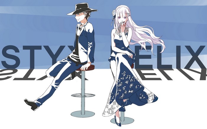 Emilia and Natsuki Subaru from Re:Zero