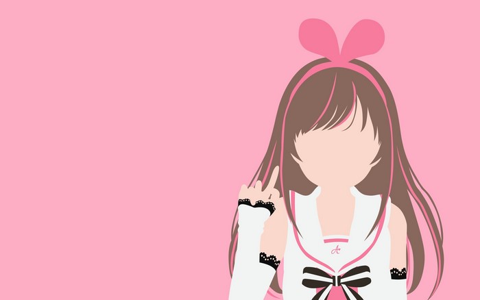 Kizuna AI anime girl with pink bow
