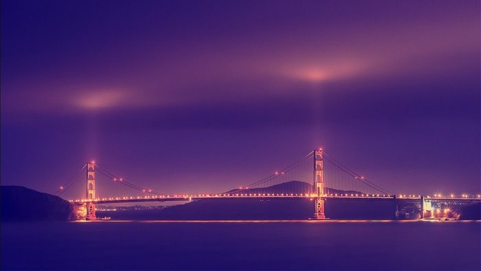 Golden Gate Bridge at night