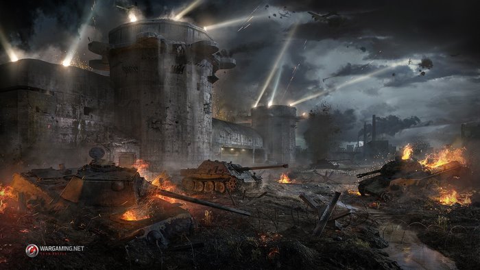 World of Tanks: World War II Battle Scene