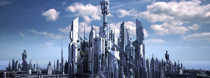 Stargate Atlantis futuristic city skyline