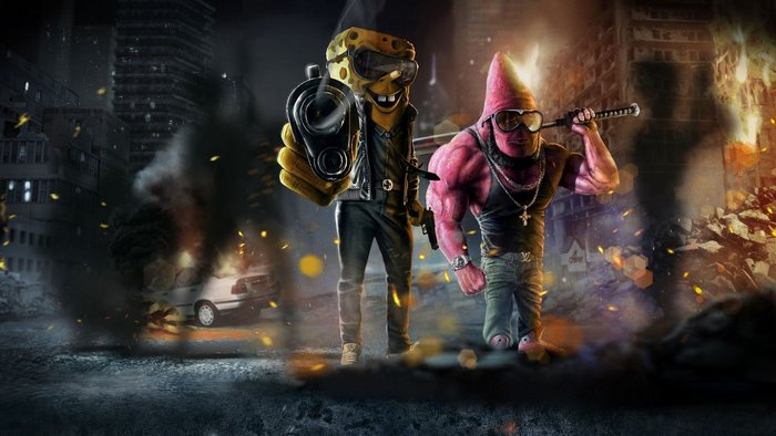 SpongeBob and Patrick as Mafia Characters