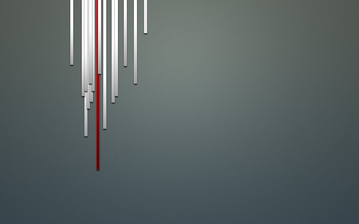 Red and white lines on a gray background