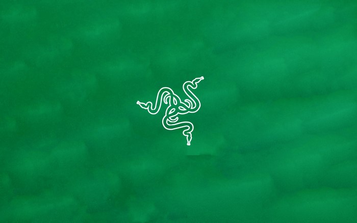 Razer logo on green background