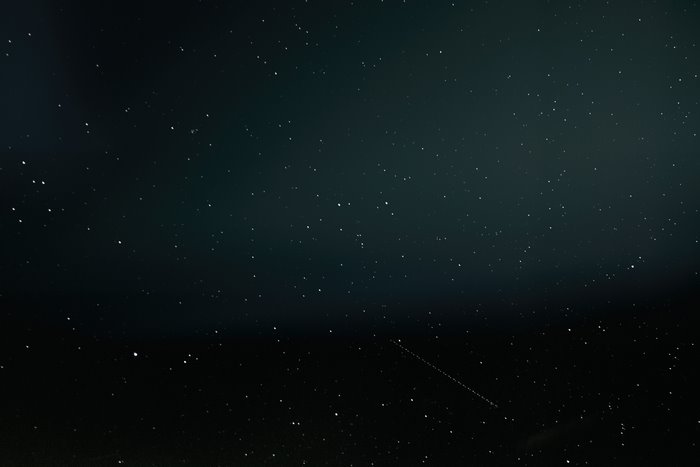 Star trails in the night sky