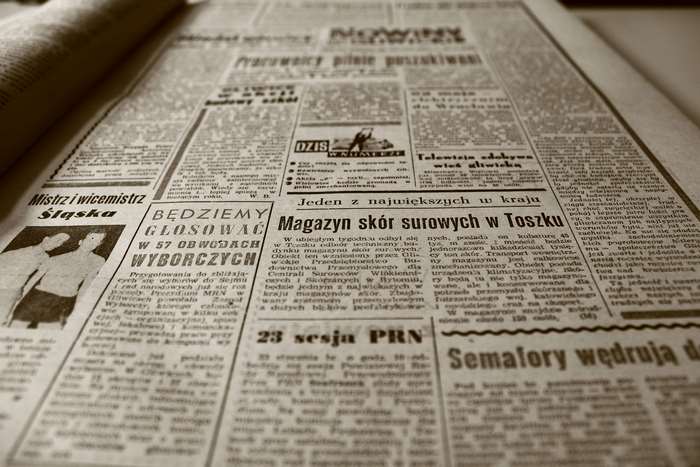 Nowiny Gliwickie Newspaper - "Magazyn skór surowych w Toszku"