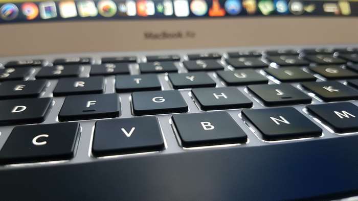 Close up of a MacBook Pro keyboard