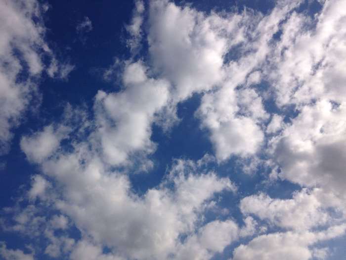 Blue sky with white clouds
