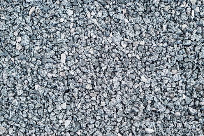 Close-up of gray and white gravel texture