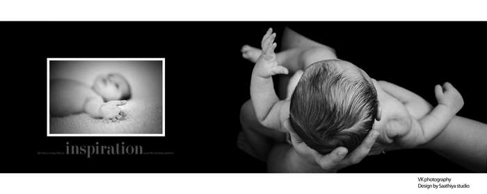 Baby photography album with inspiration text