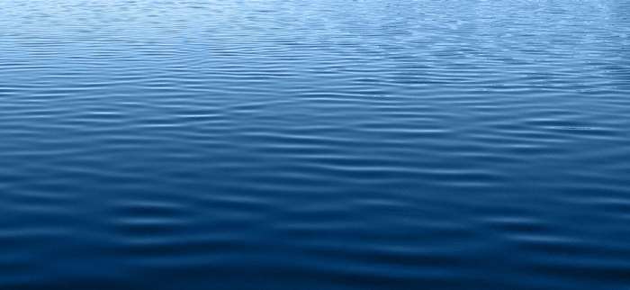 Blue water with ripples