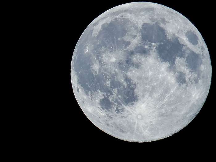 Full moon in the night sky