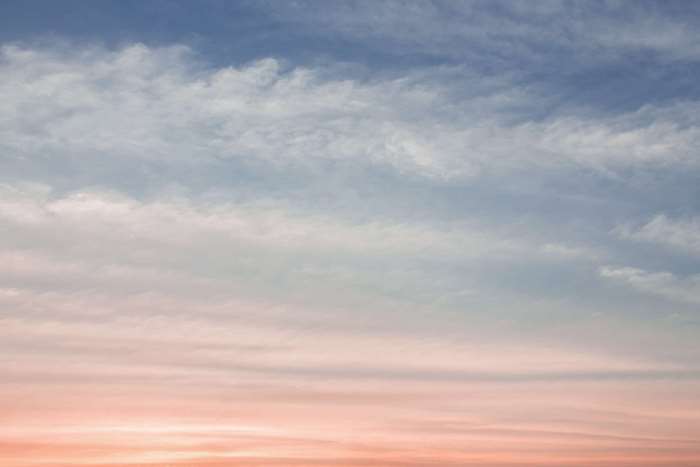 Sunset sky with wispy clouds