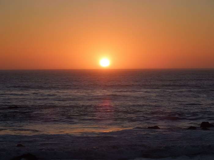Malibu sunset over the ocean 4K